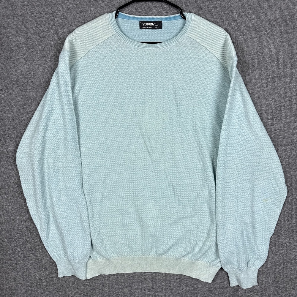 Vintage St Croix Sweater Mens XL Wool‎ Blend Melange Textured Pullover Crew USA